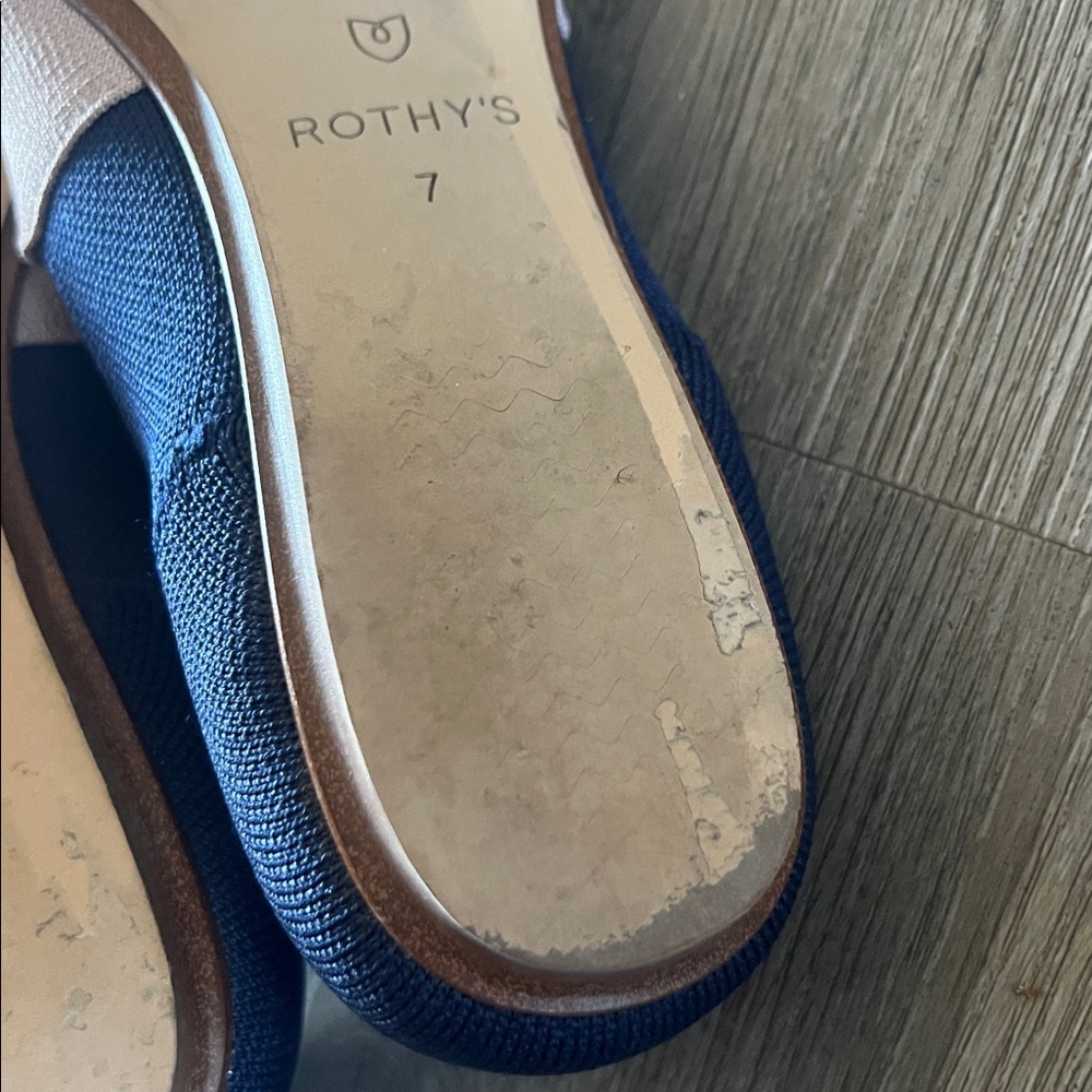 Rothy's The Slip-On Mary Jane Flat in Sapphire Deep Blue - Picture 12 of 16